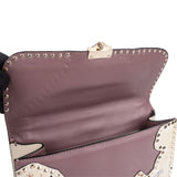Valentino Leather Rockstud Lock Floral Crossbody Bag