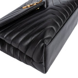 Saint Laurent Quilted Leather Medium Loulou Crossbody Bag - vintageandkickz