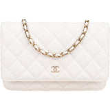 Chanel Quilted Caviar Quilted Wallet On Chain Crossbody Bag