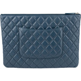Chanel Quilted Lambskin CC Pouch Clutch