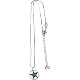 Christian Dior Silver Tone Star Emblem Pendant Necklace