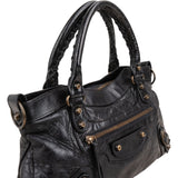 Balenciaga Black Leather Classic City Bag Handbag