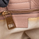 Gucci Pink Leather Bamboo Handbag