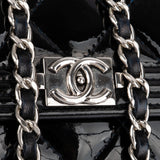 Chanel Patent Leather Quilted Boy Wallet On Chain Crossbody Bag