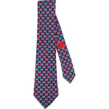 Hermès H Cube Pattern Silk Tie Krawatte