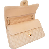 Chanel Quilted Lambskin Jumbo Double Flap Crossbody Bag