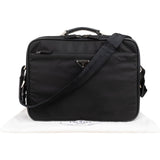 Prada Black Tessuto Nylon Laptop Business Handbag