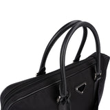 Prada Nylon Saffiano Leather Triangle Business Handbag