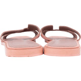 Hermès Pink Exotic Leather Ostrich Oran Sandals (38,5)