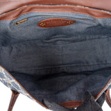 Celine Denim Macadam Monogram Buckle Handbag