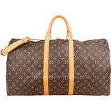 Louis Vuitton Monogram Canvas Keepall 55 Bandoulière Travel Bag