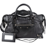 Balenciaga Noir Arena Leather City Handbag