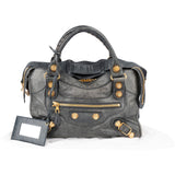 Balenciaga Blue Leather Classic City Handbag