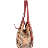 Burberry Haymarket Check Tote Shoulder Bag