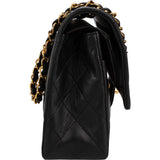 Chanel Quilted Lambskin 24K Gold Medium Double Flap Shoulder Bag
