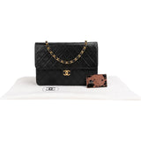 Chanel Quilted Lambskin 24K Gold Single Flap Shoulder Bag