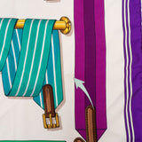 Hermès Les Sangles Silk Carre 90 Scarf Tuch
