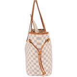 Louis Vuitton Monogram Damier Azur Canvas Neverfull MM Shoulder Bag