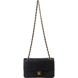 Chanel Quilted Lambskin 24K Gold Small Double Flap Shoulder Bag