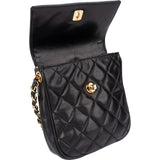 Chanel Quilted Lambskin Vintage CC Single Flap Crossbody Bag