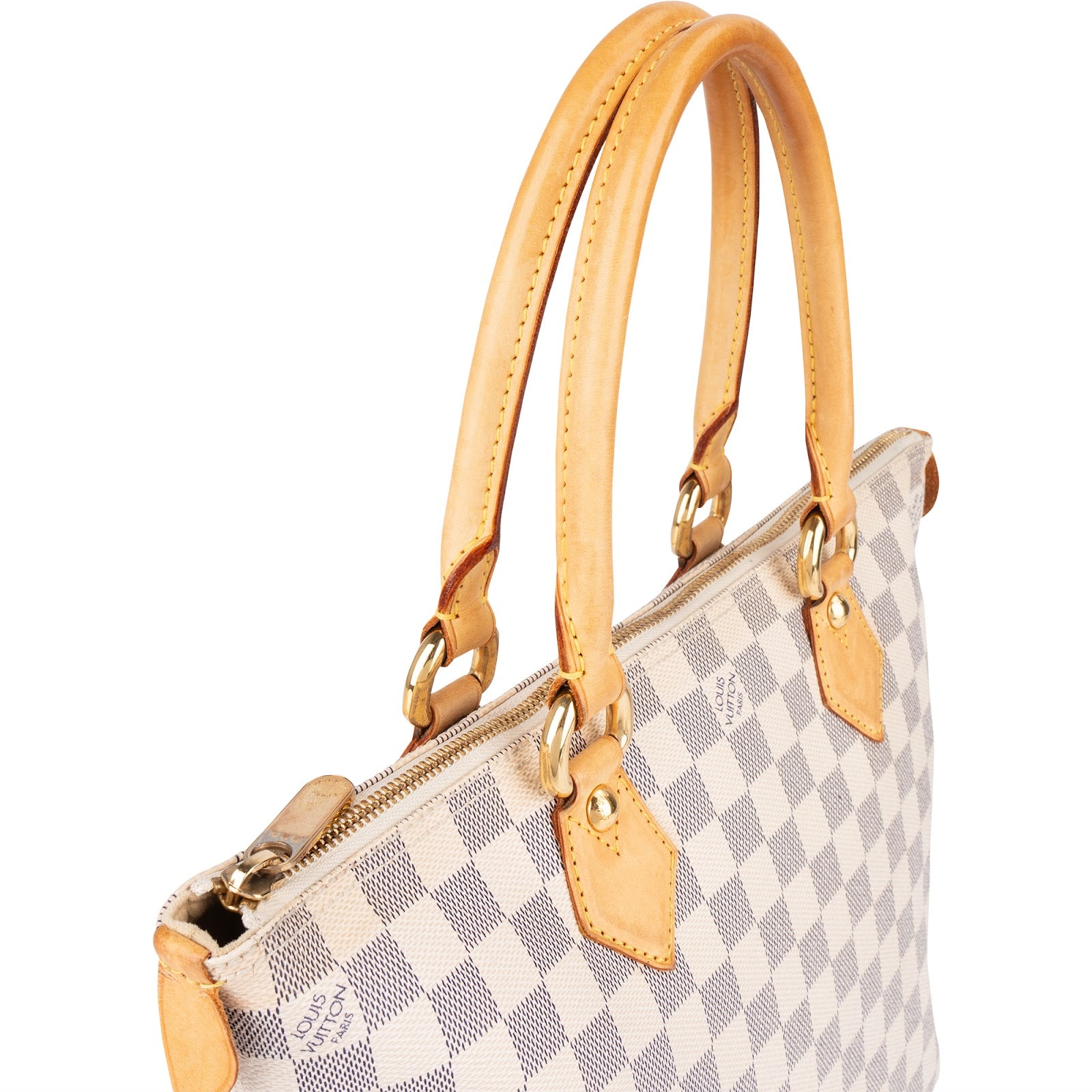 [🔄️B23 / F61] Louis Vuitton Monogram Damier Azur Canvas Saleya PM Handbag - vintageandkickz