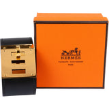 Hermès Black Leather Kelly Dog Bracelet
