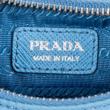 Prada Blue Nylon Triangle Re-Edition Crossbody Bag