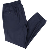 Brioni Navy Super 150's Drawstring Wool Pants Trousers (IT54)