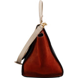 Céline Tricolor Suede Leather Trapeze Handbag