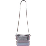 Chanel Purple Quilted Calfskin Multicolor Rainbow Hardware Gabrielle Crossbody Bag