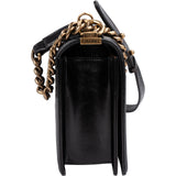 Chanel Quilted Crinkled Calfskin Limited "A Tale from Paris to Salzburg" Large Boy Crossbody Bag