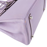 Hermès Lilac Chevre Mysore Leather Palladium Birkin 30 Handbag