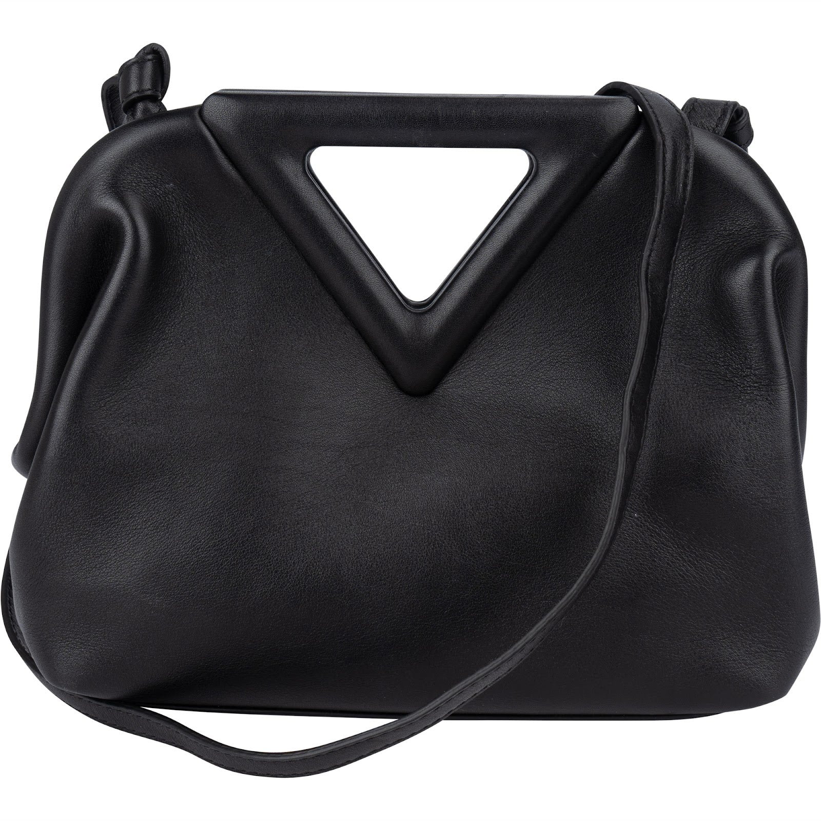 Bottega Veneta Leather Small The Point Handbag - vintageandkickz