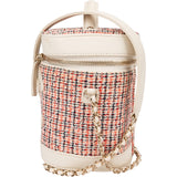 Chanel Stitching Tweed & Leather Vanity Case Crossbody Bag