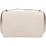 Chanel Stitching Chevron Leather Double Flap Crossbody Bag