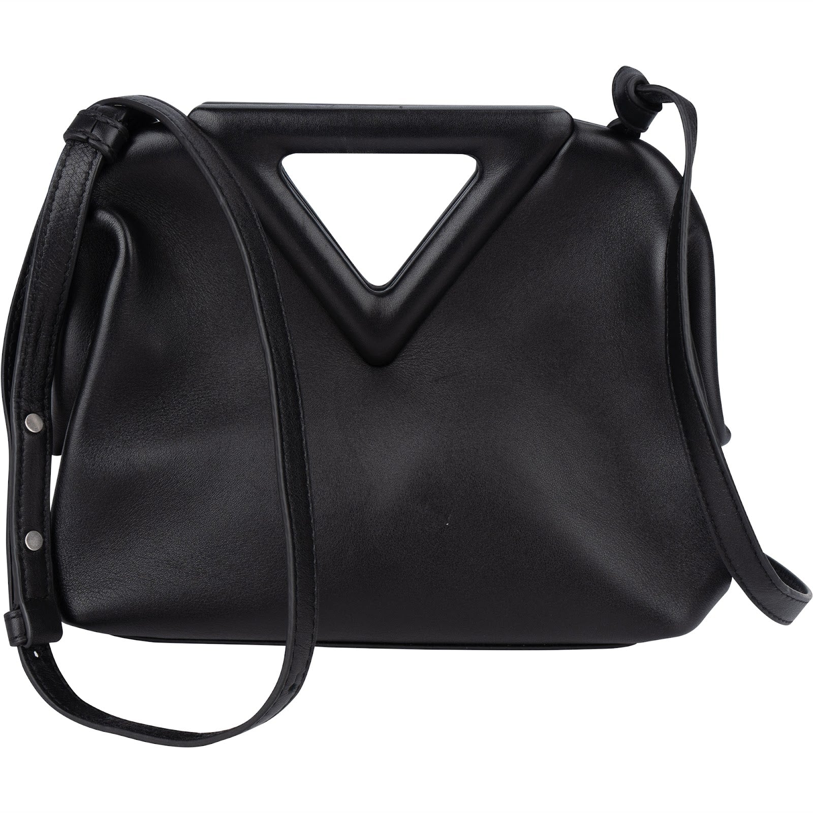 Bottega Veneta Leather Small The Point Handbag - vintageandkickz