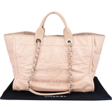 Chanel Rose Leather Shopper Deauville Shoulder Bag - vintageandkickz