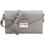Prada Grey Saffiano Leather Lock Crossbody Bag