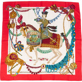 Hermès Le Timbalier Silk Carre 90 Scarf Tuch
