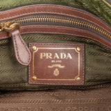 Prada Brown Calfskin Leather Hobo Shoulder Bag