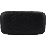 Chanel Quilted Caviar Leather Vanity Case Crossbody Bag