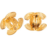 Chanel Quilted CC Emblem Clip-On Earrings Clips 2459