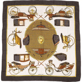 Hermès Attelage en Arbalète Silk 90 Tuch Scarf