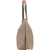 Gucci Monogram GG Supreme Canvas Vintage Large Web Shopper Shoulder Bag
