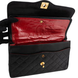 Chanel Quilted Lambskin 24K Gold Double Flap Shoulder Bag