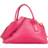 Miu Miu Pink Madras Leather Top Handle Bauletto Dome Handbag
