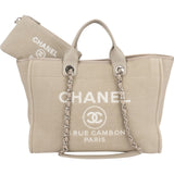 Chanel Canvas Deauville Tote Shoulder Bag