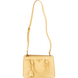 Prada Yellow Saffiano Leather Small Galleria Handbag