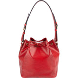 Louis Vuitton Red Epi Leather Sac Noé Petit Shoulder Bag