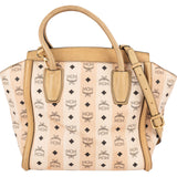 MCM Monogram Visetos Striped Shopper Handbag